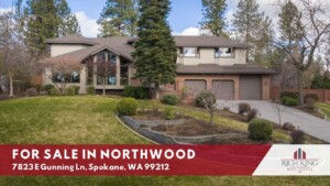 FOR SALE: Private 4,933 SQFT Northwood Home at 7823 E Gunning Ln in Spokane, WA.