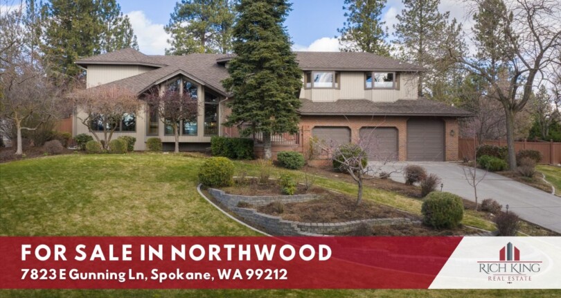 FOR SALE: Private 4,933 SQFT Northwood Home at 7823 E Gunning Ln in Spokane, WA.